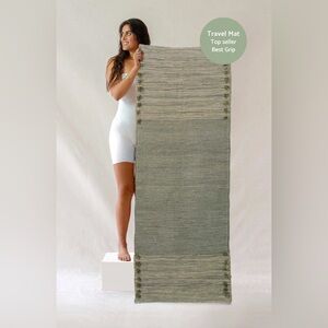 Oko Living Jade and Jute Travel Yoga Mat